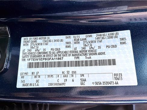 Used 2016 Ford F150 XLT w/ Equipment Group 302A Luxury image 34