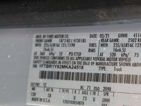 Used 2021 Ford Transit 250 Low Roof w/ Exterior Upgrade Package image 17