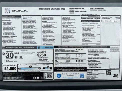 New 2026 Buick Encore GX Avenir w/ Avenir Technology Package image 21