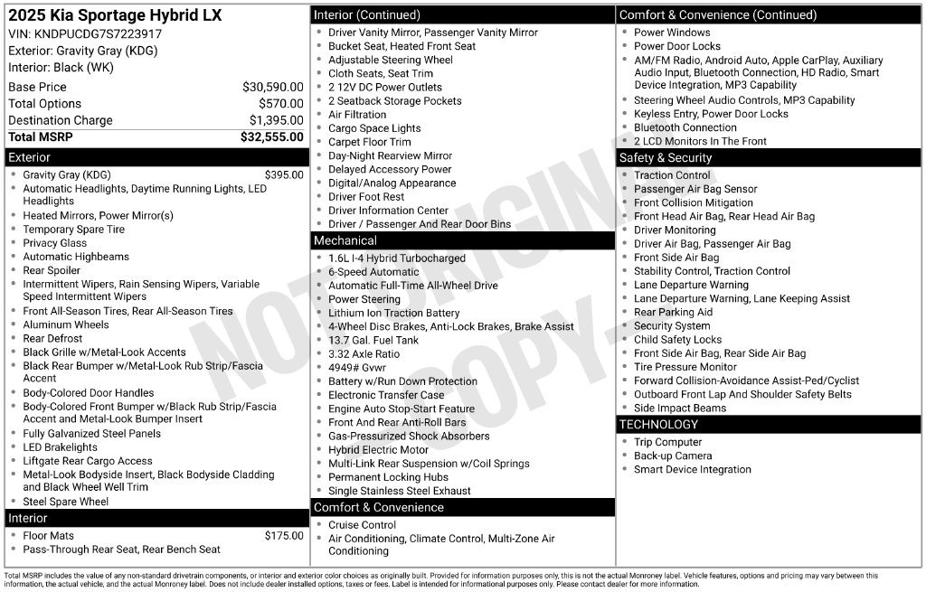 Certified 2025 Kia Sportage LX AWD/4WD image 9