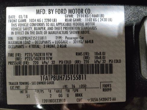 Used 2018 Ford Mustang Premium w/ Equipment Group 201A image 33