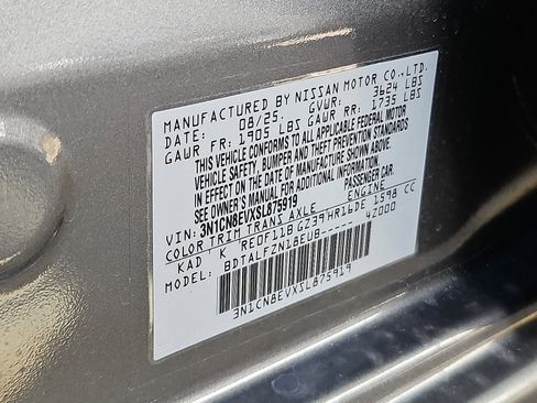 New 2025 Nissan Versa SV w/ Trunk Package image 19