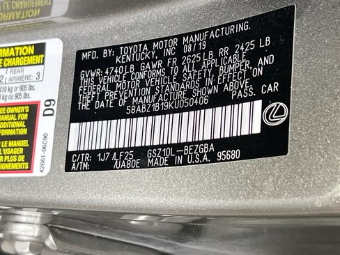 Used 2019 Lexus ES 350 F Sport w/ Accessory Package FWD image 31
