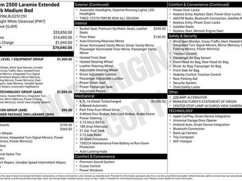 Used 2020 RAM 2500 Laramie image 17