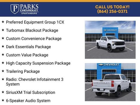 New 2026 Chevrolet Silverado 1500 Custom w/ Turbomax Blackout Package RWD image 4