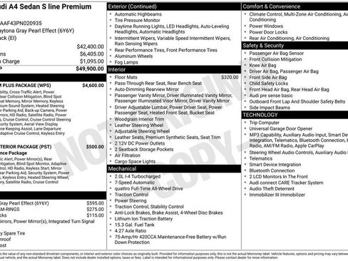 Certified 2023 Audi A4 2.0T Premium Plus w/ Premium Plus Package AWD/4WD image 59