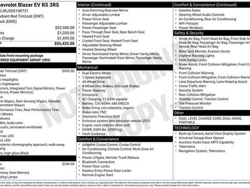 Certified 2025 Chevrolet Blazer EV RS AWD/4WD image 18