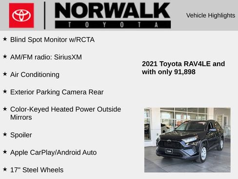 Certified 2021 Toyota RAV4 LE FWD image 10