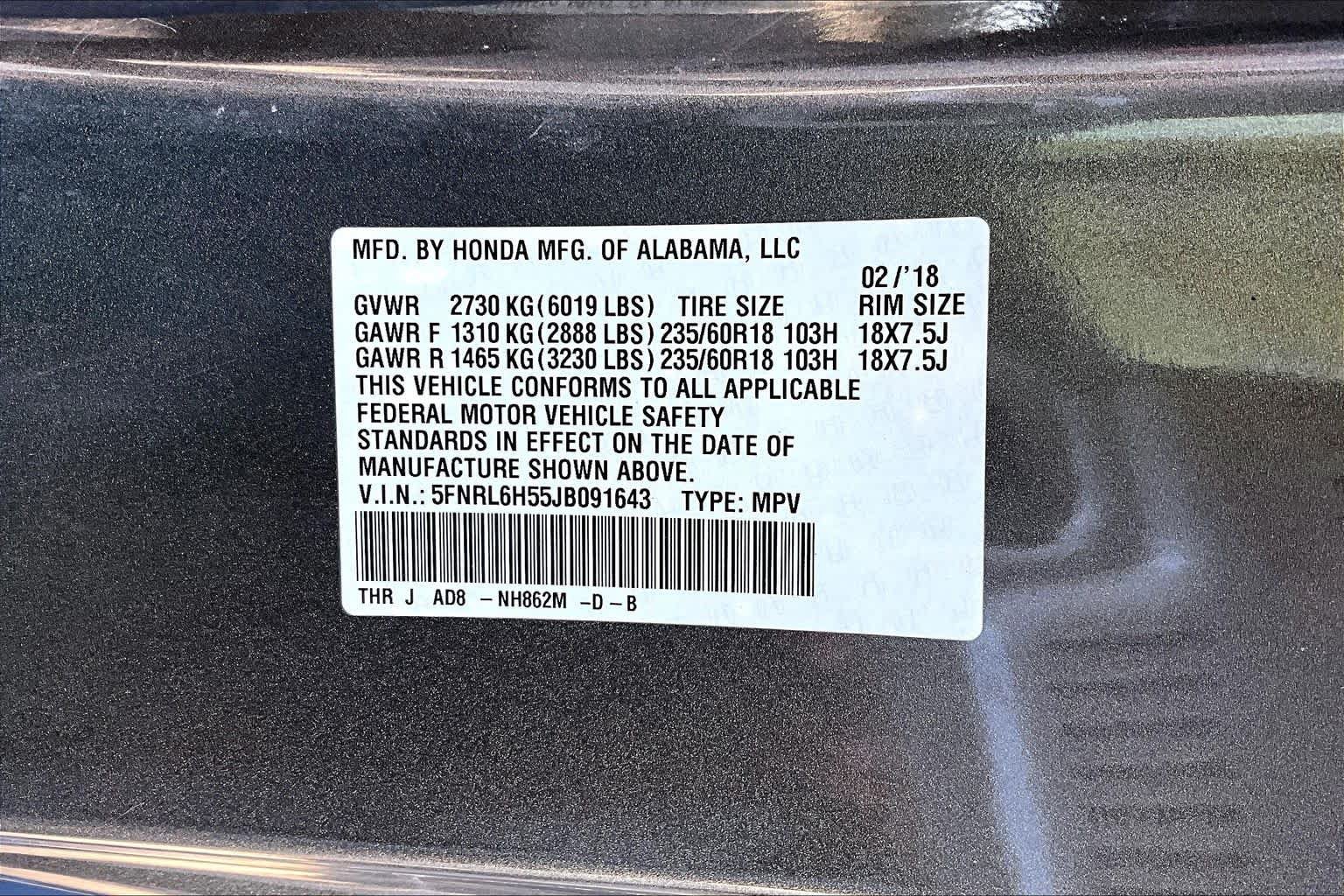 Used 2018 Honda Odyssey EX image 34