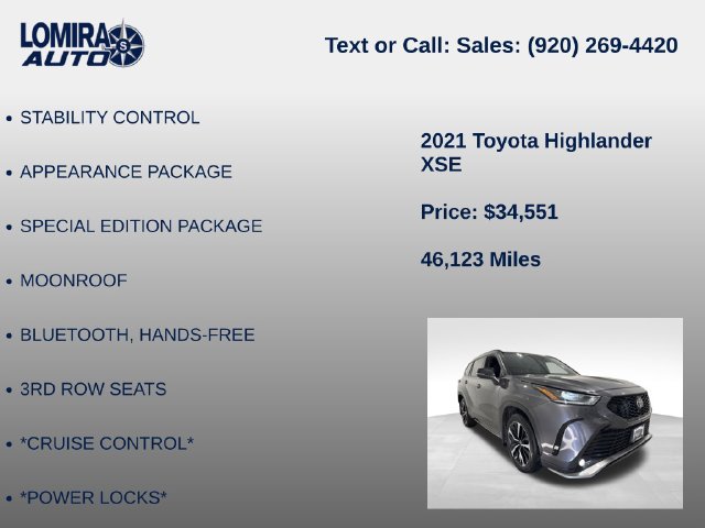 Used 2021 Toyota Highlander XSE AWD/4WD image 8