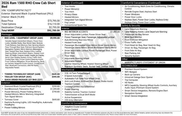 Used 2026 RAM 1500 RHO w/ RHO Level 1 Equipment Group AWD/4WD image 8