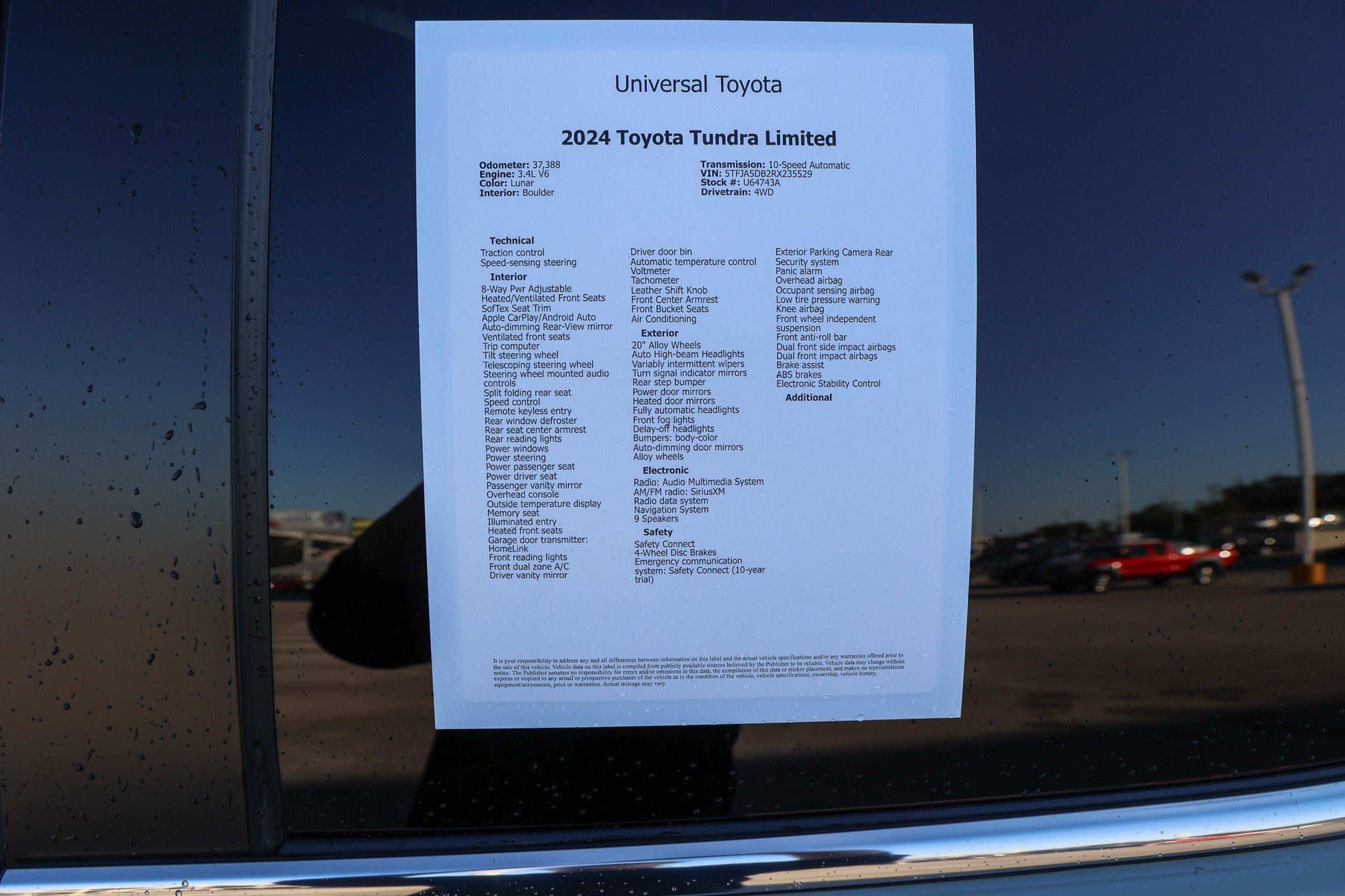 Used 2024 Toyota Tundra Limited AWD/4WD image 48