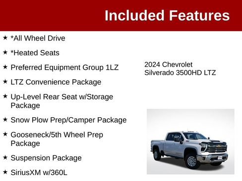 Used 2024 Chevrolet Silverado 3500 LTZ w/ LTZ Premium Package AWD/4WD image 3