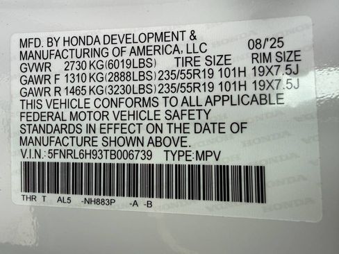 Used 2026 Honda Odyssey Elite image 54