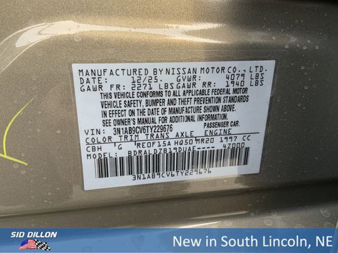 New 2026 Nissan Sentra SV w/ SV Convenience Package image 12