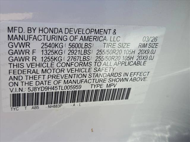 Certified 2026 Acura MDX w/ Technology Package FWD image 26