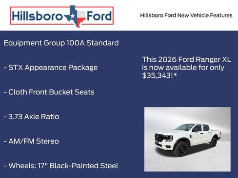 New 2026 Ford Ranger XL w/ Trailer Tow Package image 5