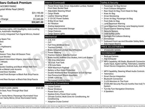 Used 2024 Subaru Outback Premium AWD/4WD image 16