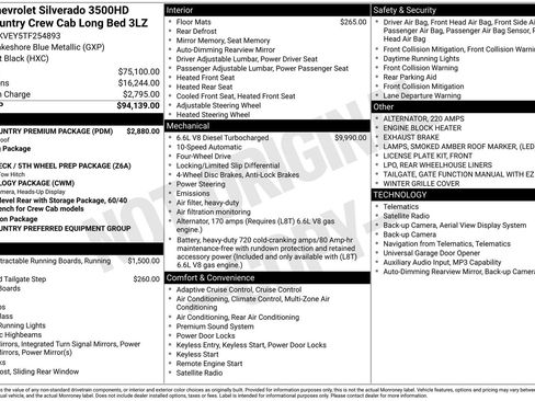 New 2026 Chevrolet Silverado 3500 High Country w/ High Country Premium Package AWD/4WD image 10