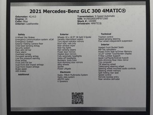 Used 2021 Mercedes-Benz GLC 300 4MATIC image 49