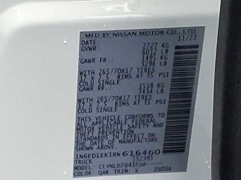 Used 2024 Nissan Frontier PRO-4X w/ Off-Road Protection Package image 26