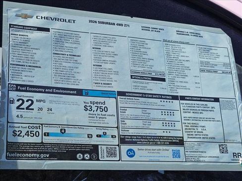 New 2026 Chevrolet Suburban Z71 w/ Comfort Package AWD/4WD image 19