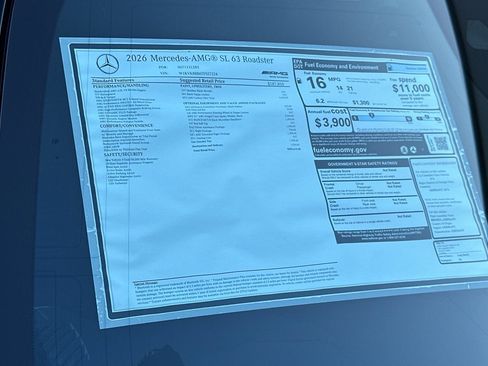 New 2026 Mercedes-Benz SL 63 AMG 4MATIC image 29