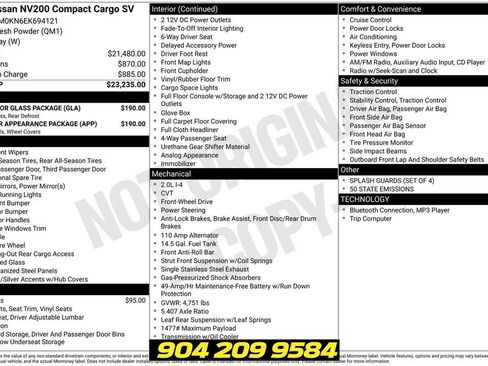 Used 2014 Nissan NV200 SV w/ Exterior Appearance Package FWD image 31