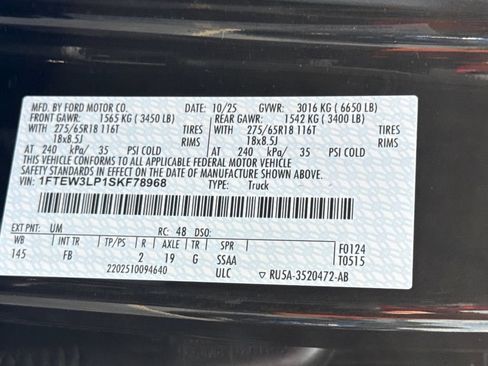 Used 2025 Ford F150 XLT w/ Equipment Group 302A MID AWD/4WD image 35