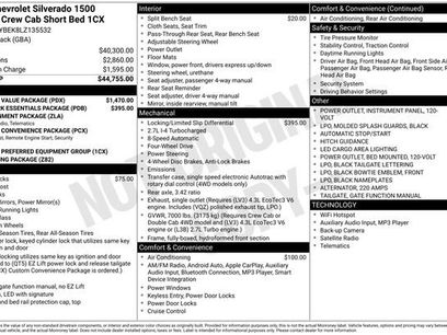 Used 2020 Chevrolet Silverado 1500 Custom w/ Custom Value Package
