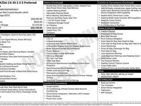 Certified 2023 MAZDA CX-30 AWD 2.5 S w/ Preferred Package image 38