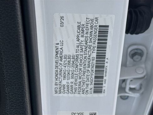 New 2026 Honda Accord LX image 30