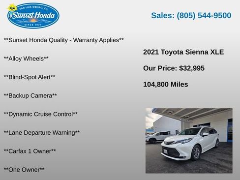 Used 2021 Toyota Sienna XLE w/ XLE Plus Package FWD image 5