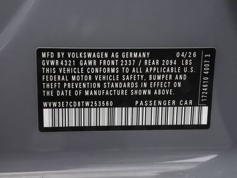 New 2026 Volkswagen GTI SE FWD image 48