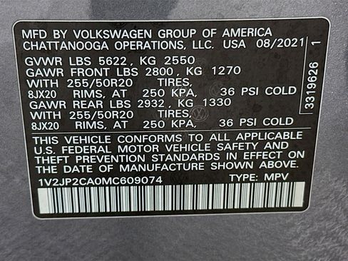 Used 2021 Volkswagen Atlas SE image 12