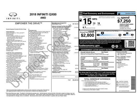 Used 2018 INFINITI QX80 4WD w/ Deluxe Technology Package image 59