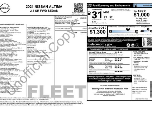 Used 2021 Nissan Altima 2.5 SR FWD image 2
