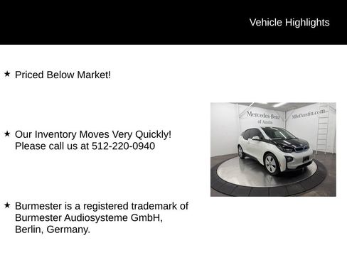 Used 2014 BMW i3 w/ Range Extender RWD image 6