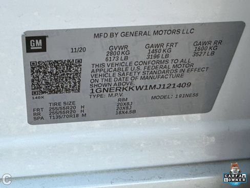 Certified 2021 Chevrolet Traverse Premier w/ LPO, Cargo Package FWD image 36