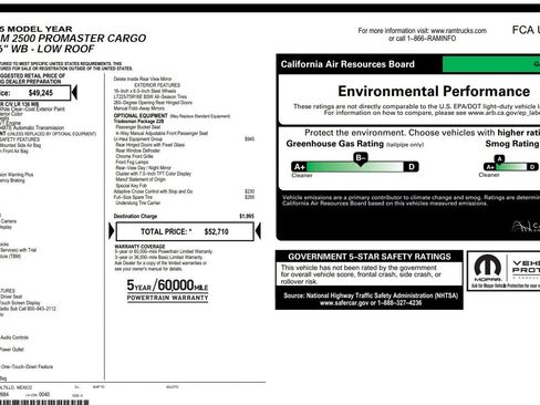 Used 2025 RAM ProMaster 2500 w/ U-Haul Equipment Group FWD image 5