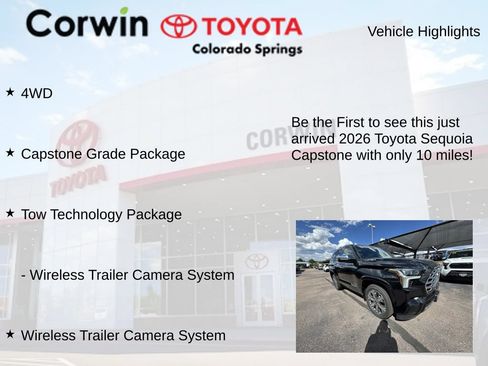 Used 2026 Toyota Sequoia Capstone w/ Tow Technology Package AWD/4WD image 4