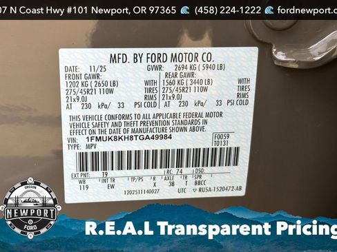 New 2026 Ford Explorer ST-Line w/ ST-Line Street Pack AWD/4WD image 31