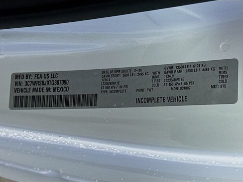 New 2026 RAM 3500 Tradesman w/ Chrome Appearance Group A RWD image 18