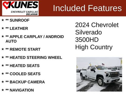 Used 2024 Chevrolet Silverado 3500 High Country w/ Technology Package image 3
