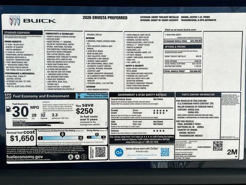 New 2026 Buick Envista Preferred FWD image 21