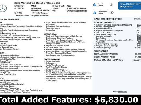 Used 2023 Mercedes-Benz E 350 4MATIC Sedan w/ Premium Package image 3