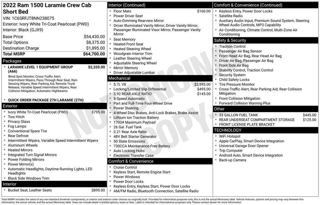 Used 2022 RAM 1500 Laramie AWD/4WD image 10