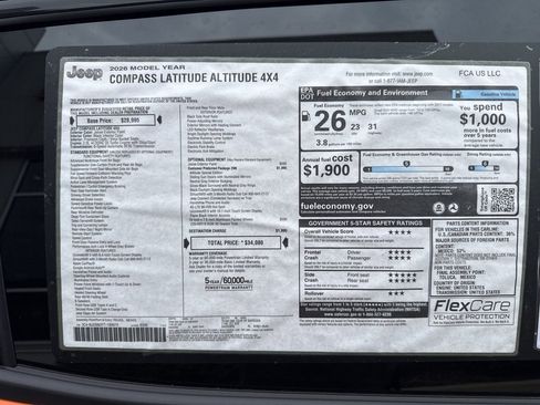 New 2026 Jeep Compass Latitude image 43