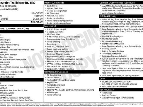 Used 2023 Chevrolet TrailBlazer RS AWD/4WD image 2