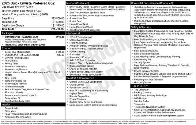 Used 2025 Buick Envista Preferred w/ Convenience I Package FWD image 43